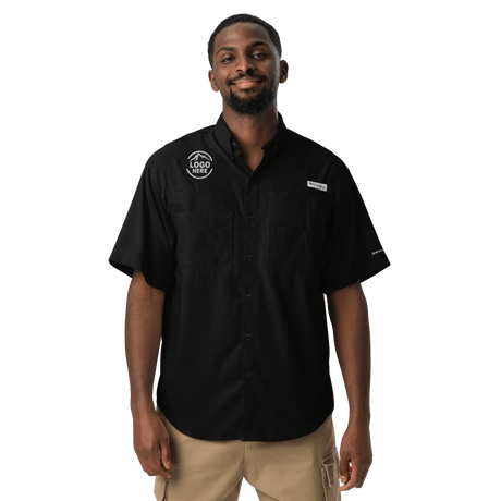 Custom Men's Columbia Embroidered Button - Down Shirt - Arklavo