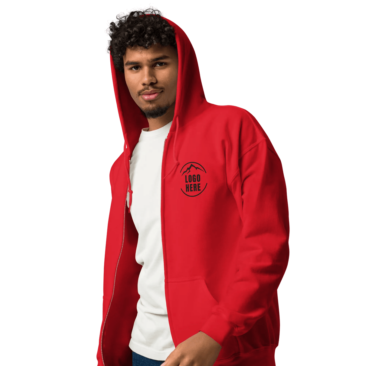 Custom Men's Gildan Printed Heavyweight Zip Hoodie - Arklavo