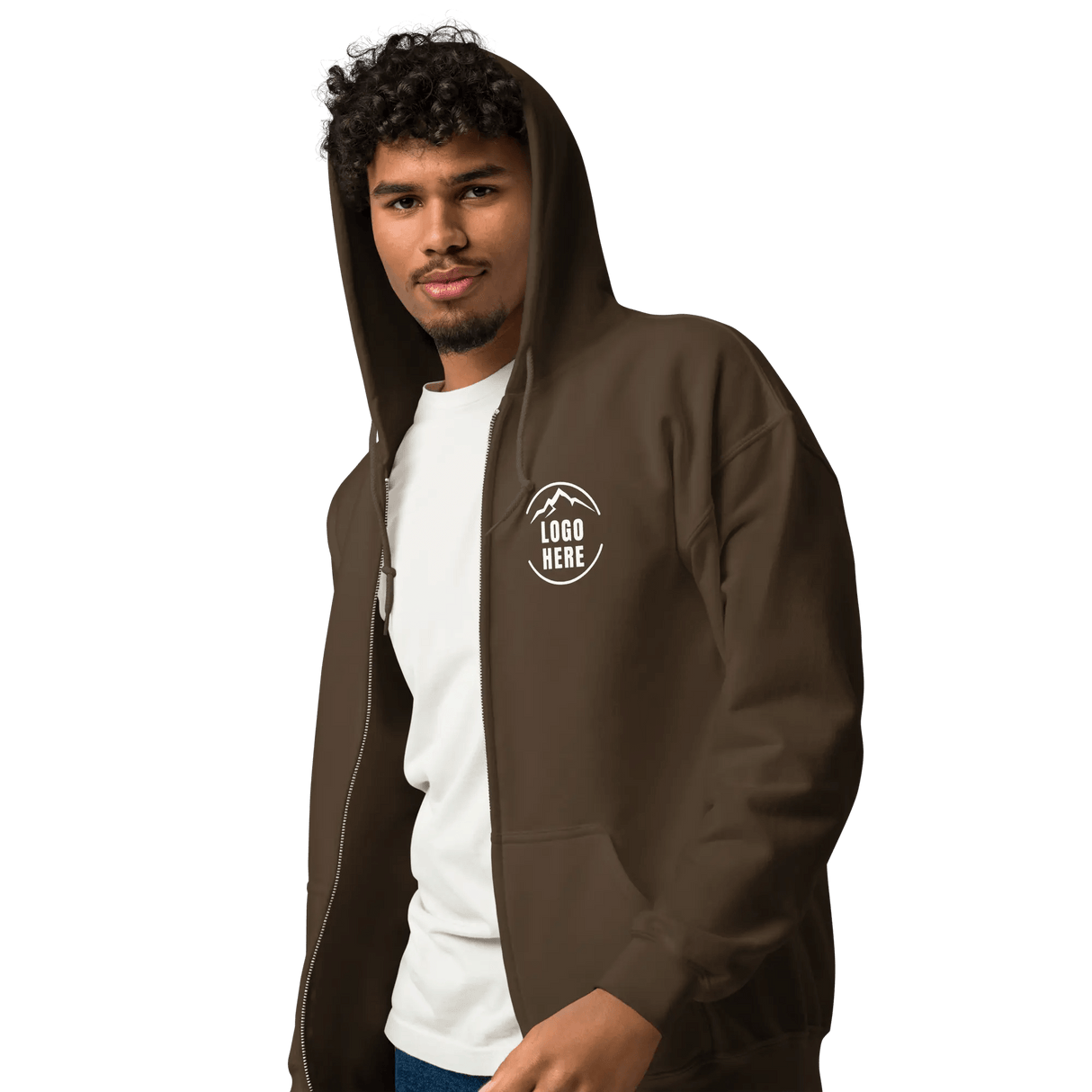 Custom Men's Gildan Printed Heavyweight Zip Hoodie - Arklavo