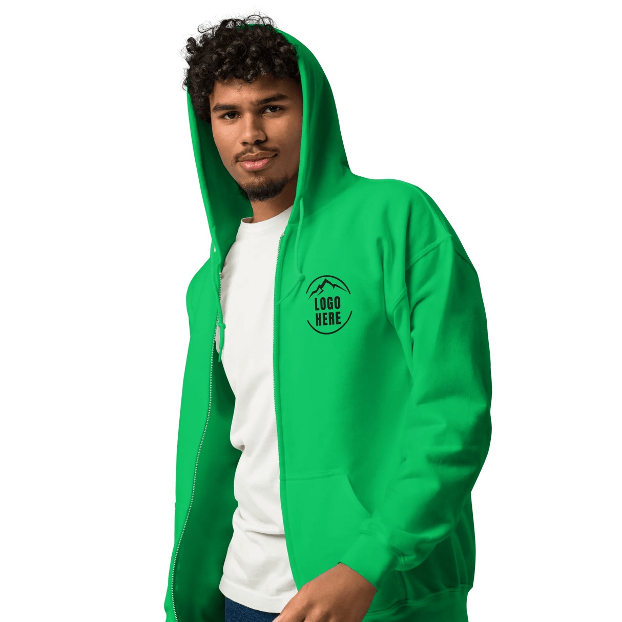 Custom Men's Gildan Printed Heavyweight Zip Hoodie - Arklavo