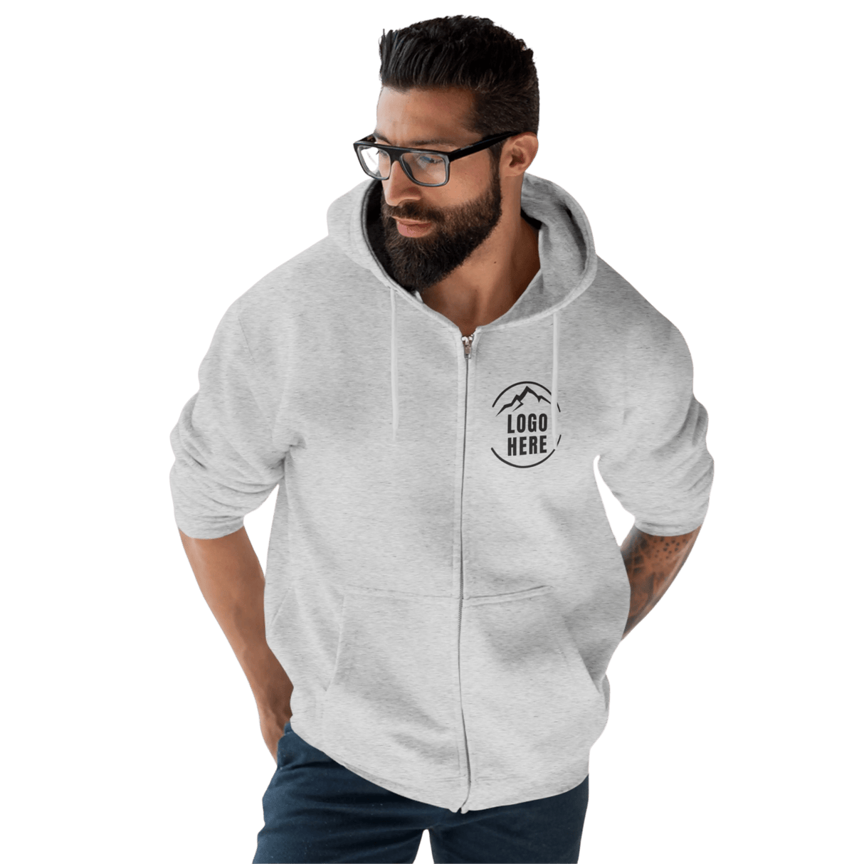 Custom Men's Lane Seven Printed Fleece Pullover Hoodie - Arklavo