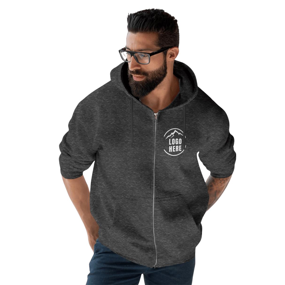 Custom Men's Lane Seven Printed Fleece Pullover Hoodie - Arklavo