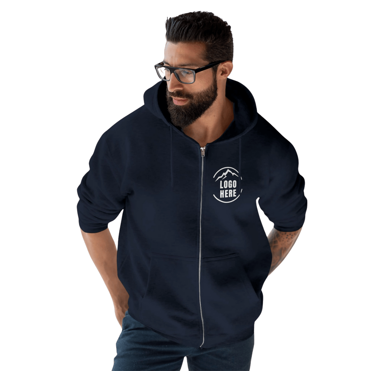 Custom Men's Lane Seven Printed Fleece Pullover Hoodie - Arklavo