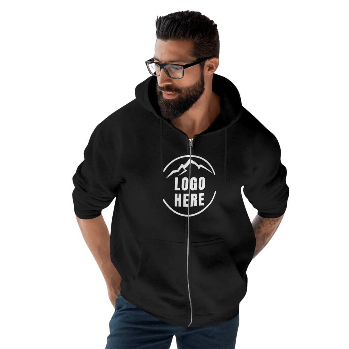 Custom Men's Lane Seven Printed Fleece Pullover Hoodie - Arklavo