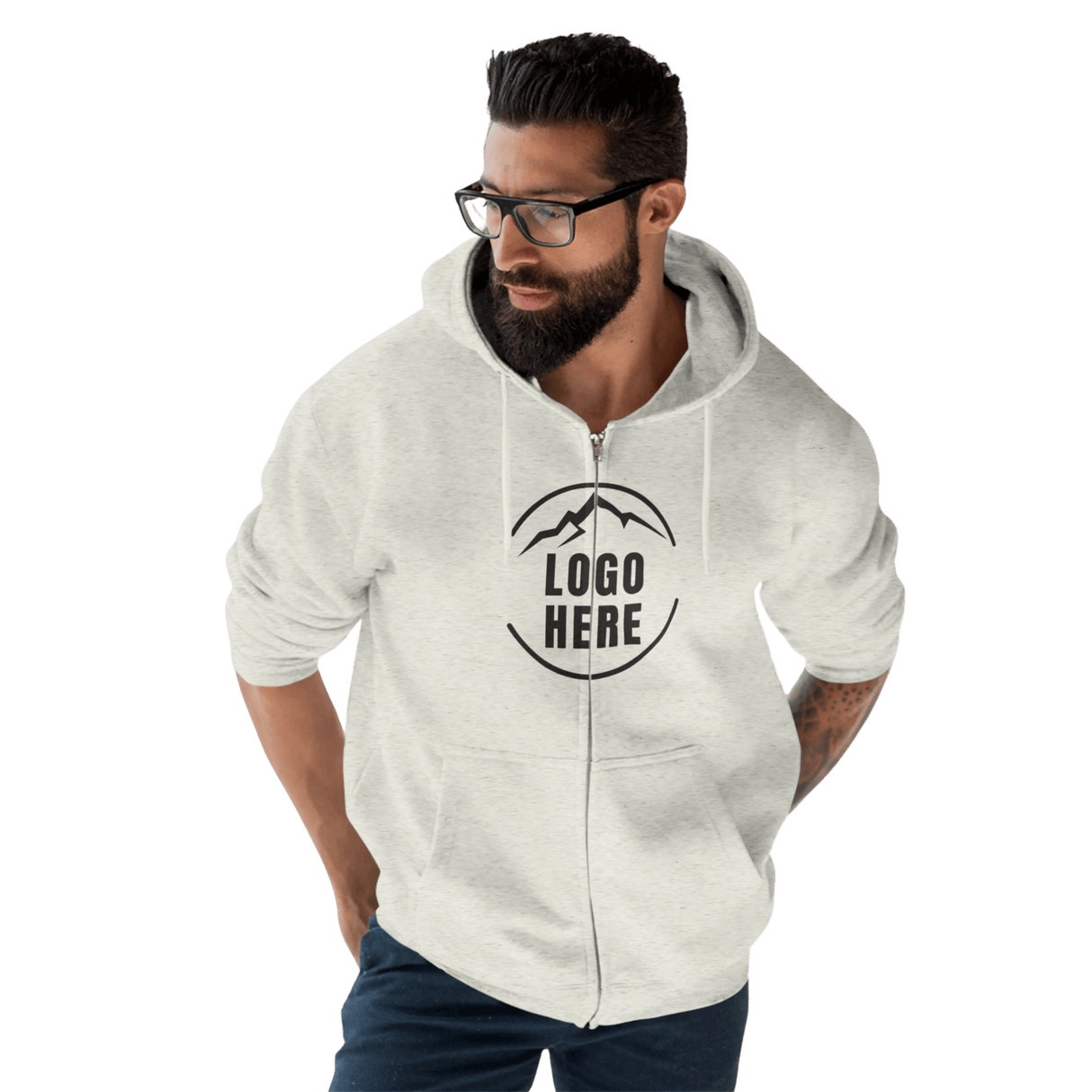 Custom Men's Lane Seven Printed Fleece Pullover Hoodie - Arklavo