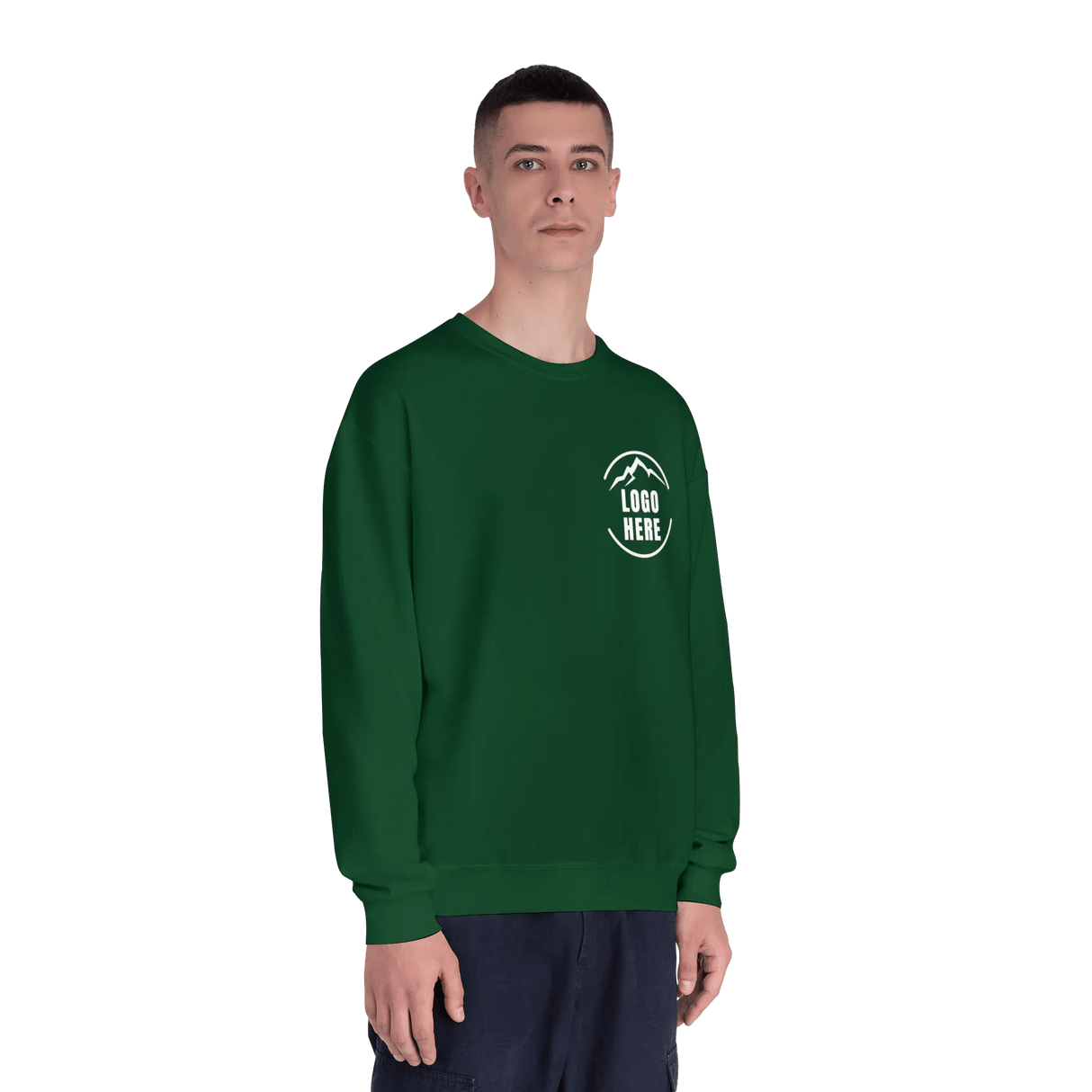 Custom Men's Jerzees Printed Fleece Crewneck Sweatshirt - Arklavo
