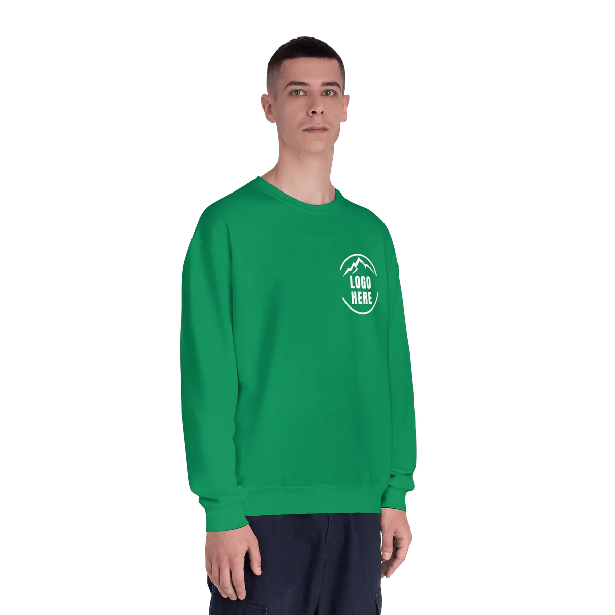 Custom Men's Jerzees Printed Fleece Crewneck Sweatshirt - Arklavo