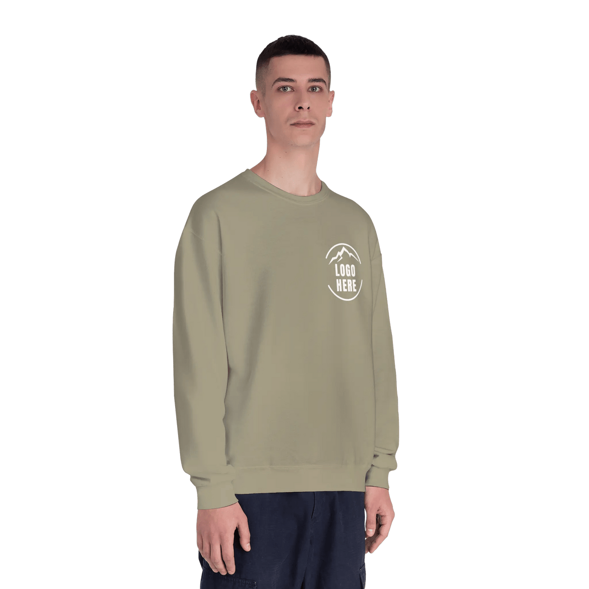 Custom Men's Jerzees Printed Fleece Crewneck Sweatshirt - Arklavo