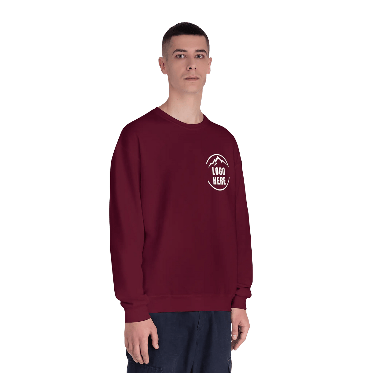 Custom Men's Jerzees Printed Fleece Crewneck Sweatshirt - Arklavo