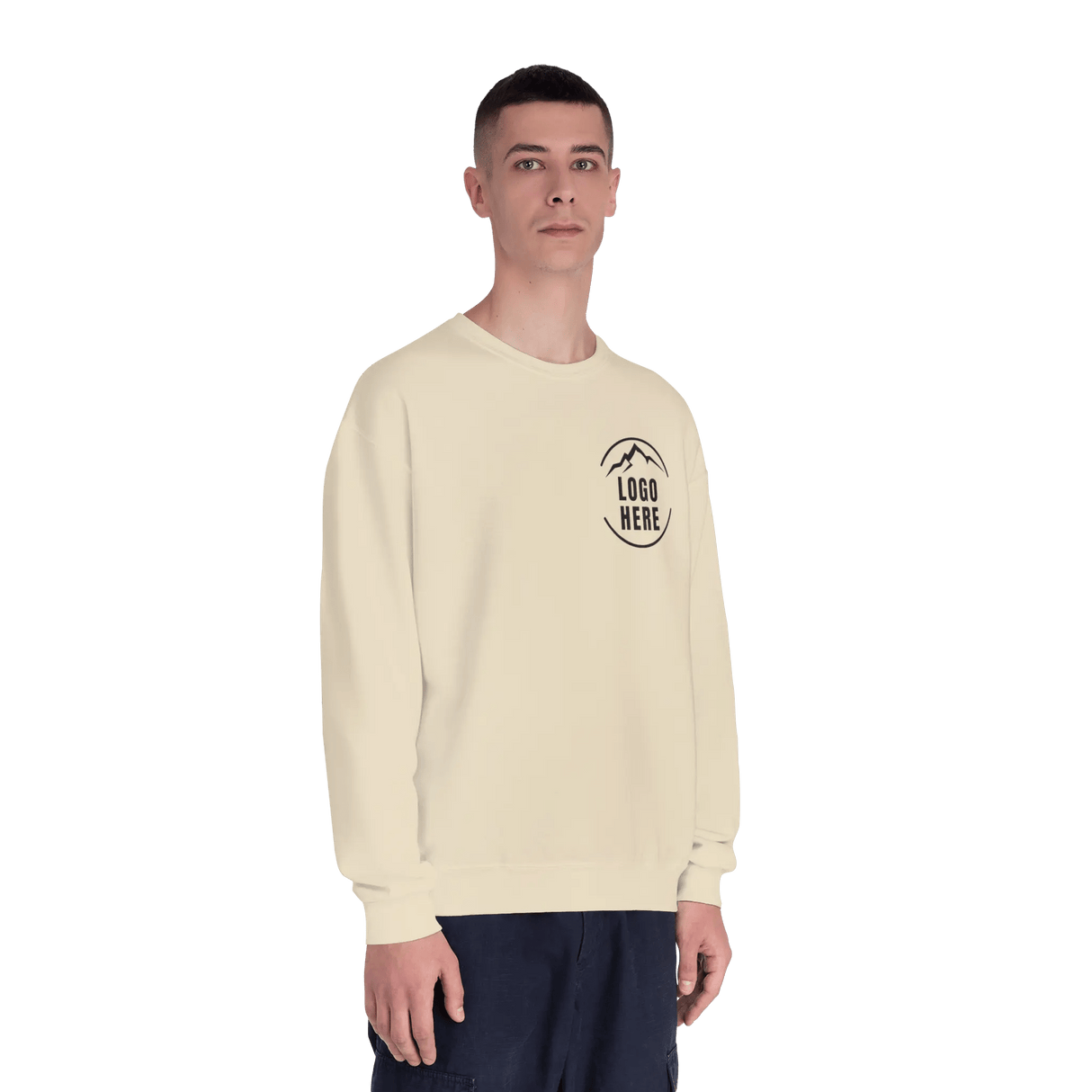 Custom Men's Jerzees Printed Fleece Crewneck Sweatshirt - Arklavo