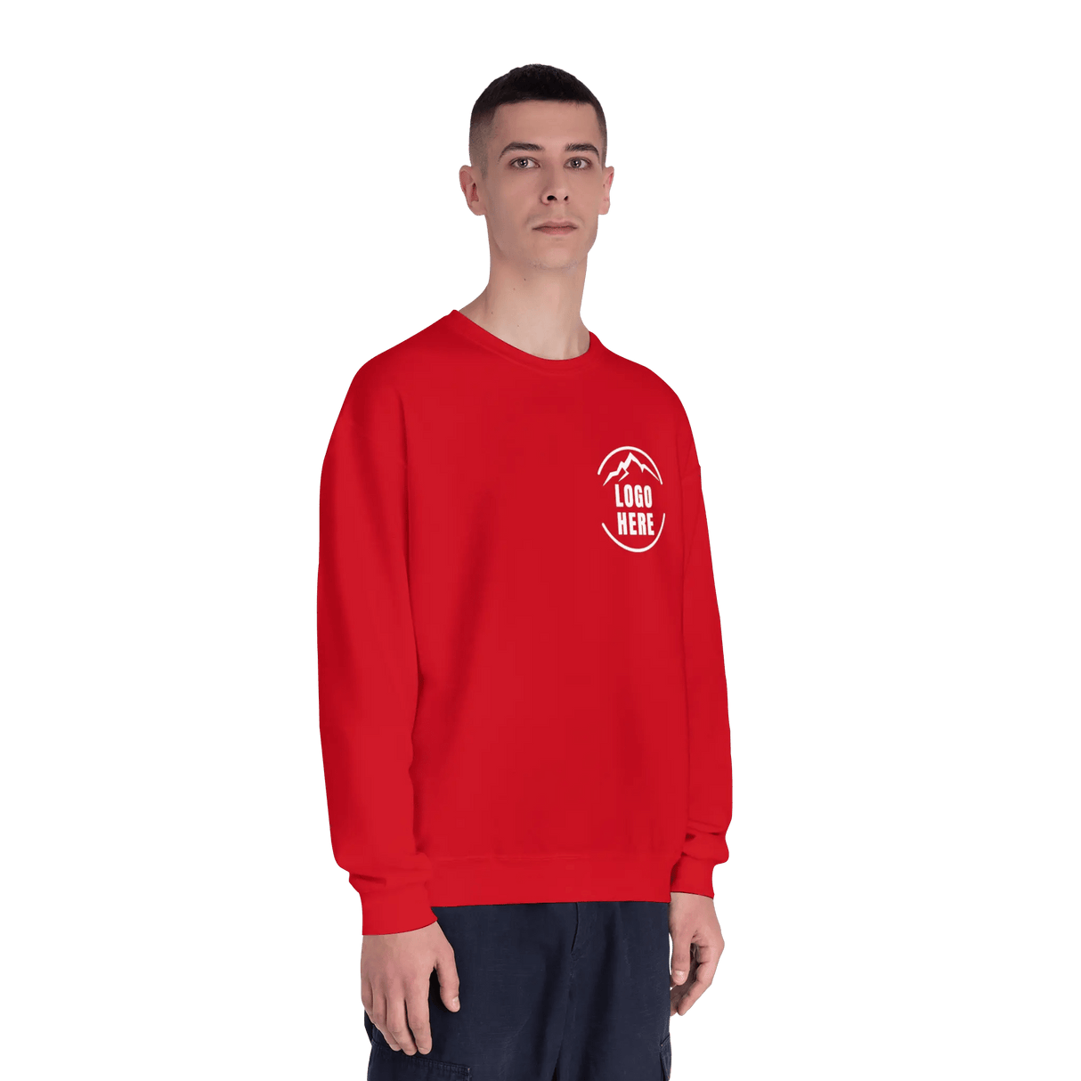 Custom Men's Jerzees Printed Fleece Crewneck Sweatshirt - Arklavo