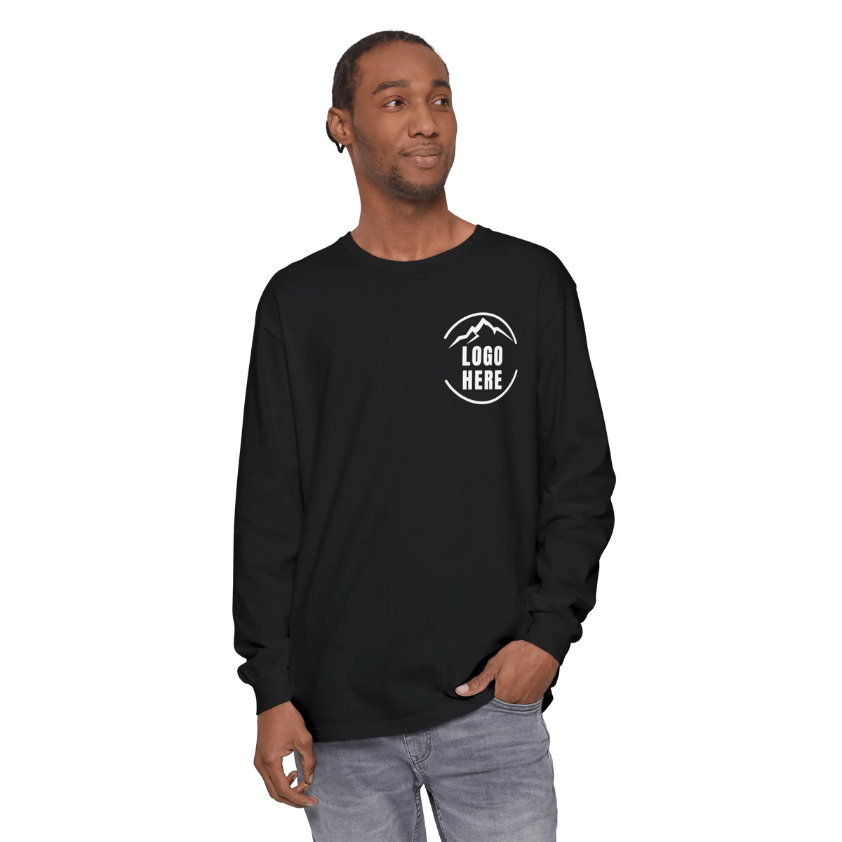 Custom Men's Comfort Colors Printed Garment - Dyed Long Sleeve T-Shirt - Arklavo