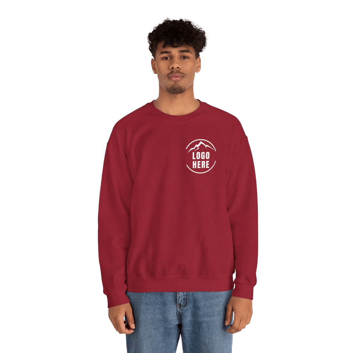 Custom Men's Gildan Printed Cotton Blend Crewneck Sweatshirt - Arklavo