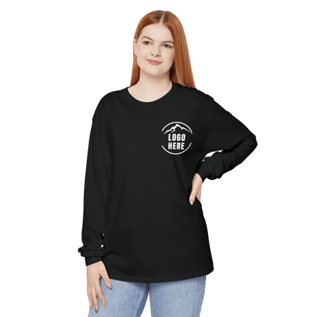 Custom Women's Comfort Colors Printed Garment - Dyed Long Sleeve T-Shirt - Arklavo
