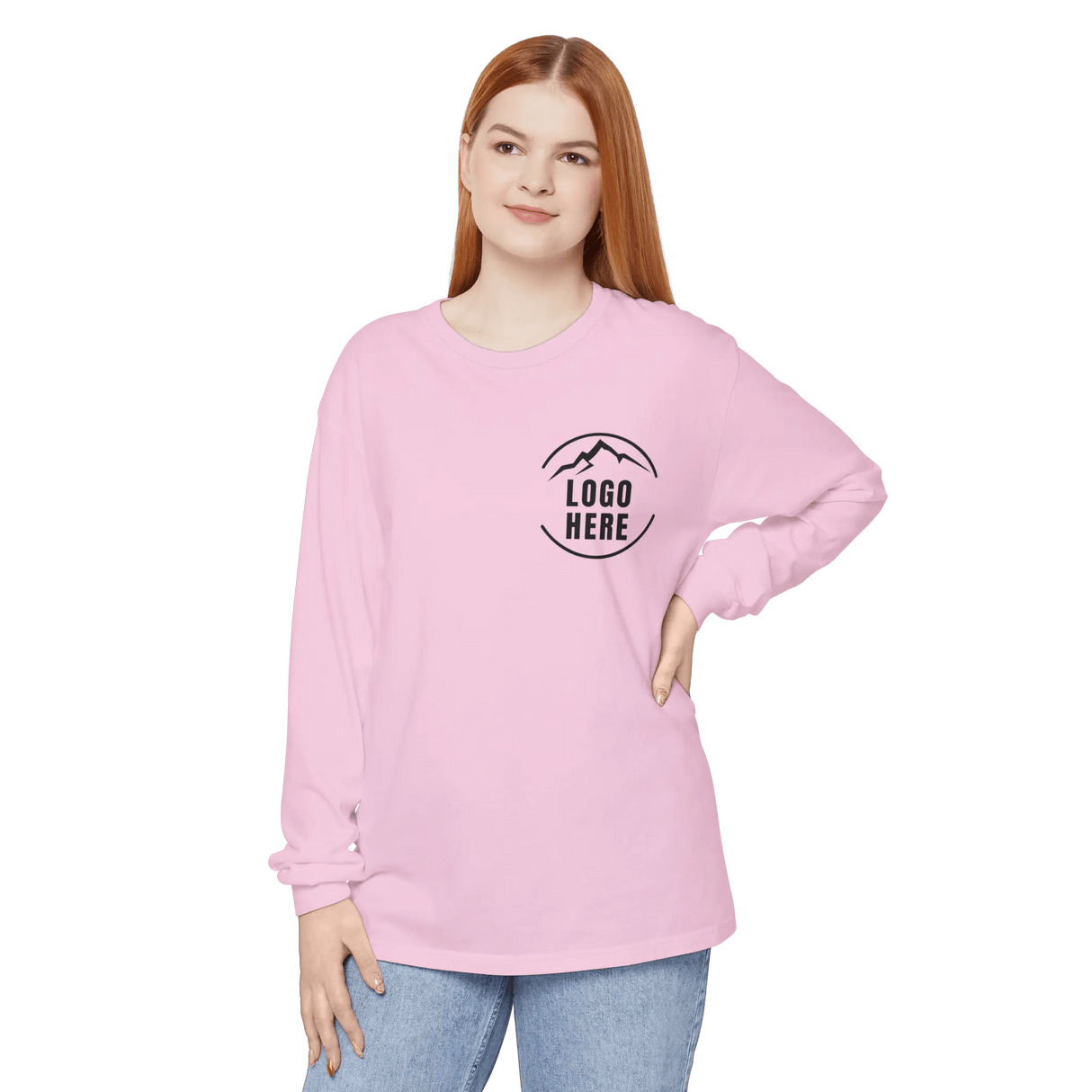 Custom Women's Comfort Colors Printed Garment - Dyed Long Sleeve T-Shirt - Arklavo