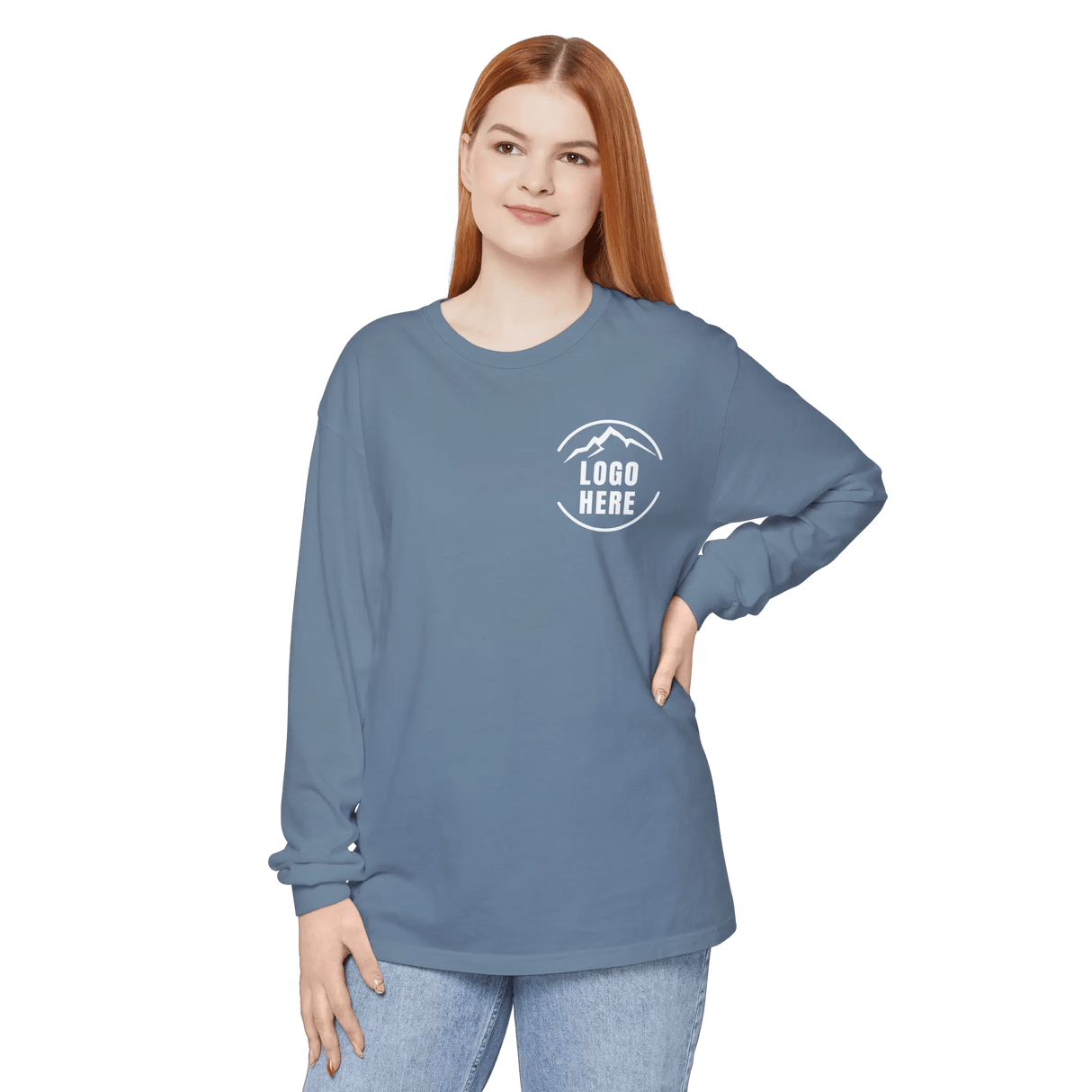 Custom Women's Comfort Colors Printed Garment - Dyed Long Sleeve T-Shirt - Arklavo