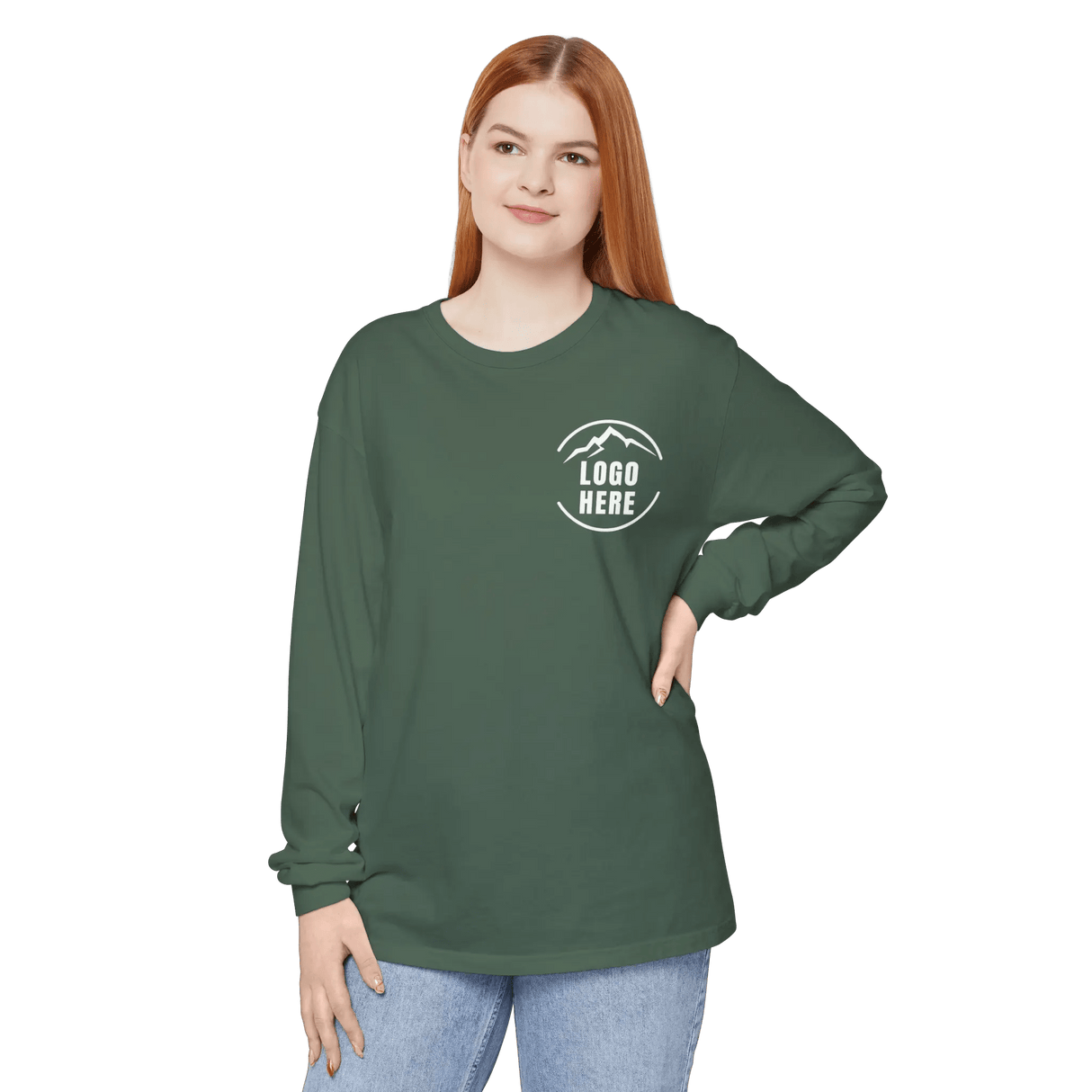 Custom Women's Comfort Colors Printed Garment - Dyed Long Sleeve T-Shirt - Arklavo