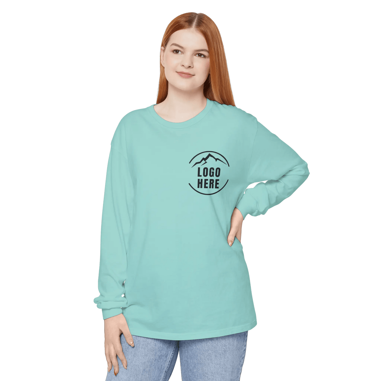 Custom Women's Comfort Colors Printed Garment - Dyed Long Sleeve T-Shirt - Arklavo