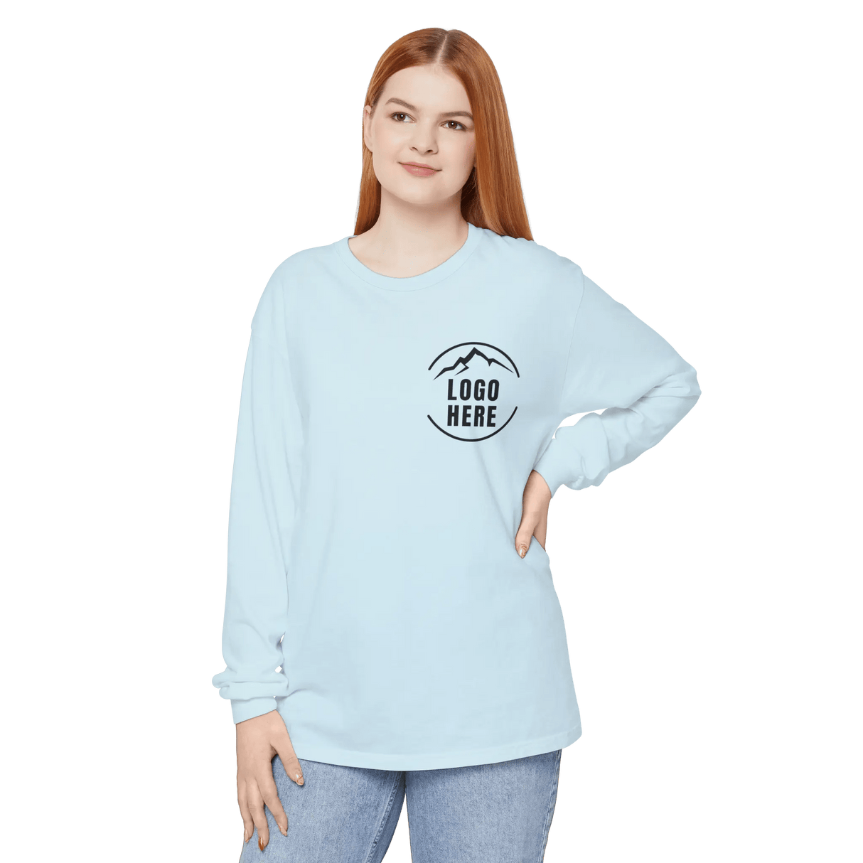Custom Women's Comfort Colors Printed Garment - Dyed Long Sleeve T-Shirt - Arklavo