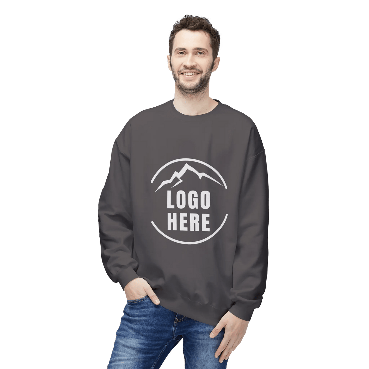Custom Men's Gildan Printed Ringspun Crewneck Sweatshirt - Arklavo