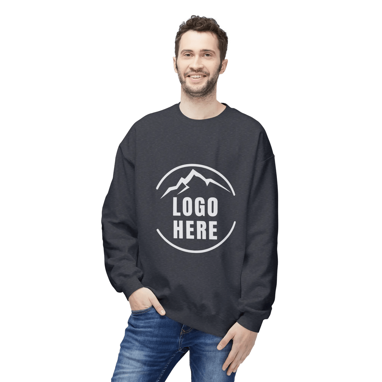 Custom Men's Gildan Printed Ringspun Crewneck Sweatshirt - Arklavo