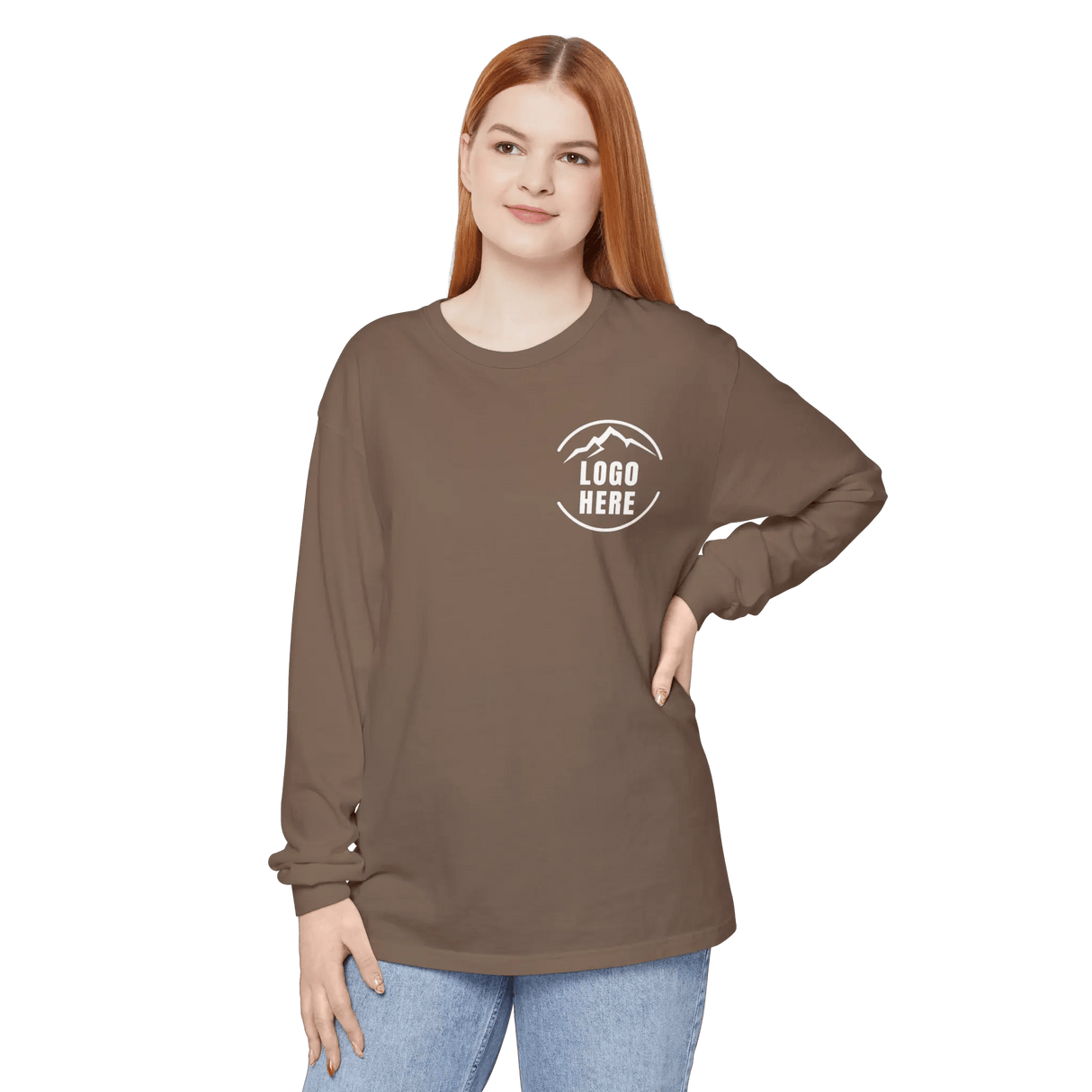 Custom Women's Comfort Colors Printed Garment - Dyed Long Sleeve T-Shirt - Arklavo