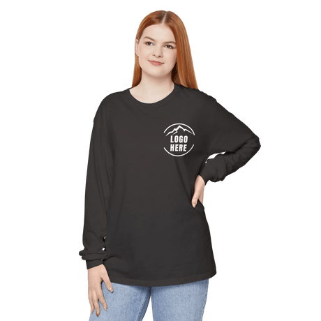 Custom Women's Comfort Colors Printed Garment - Dyed Long Sleeve T-Shirt - Arklavo