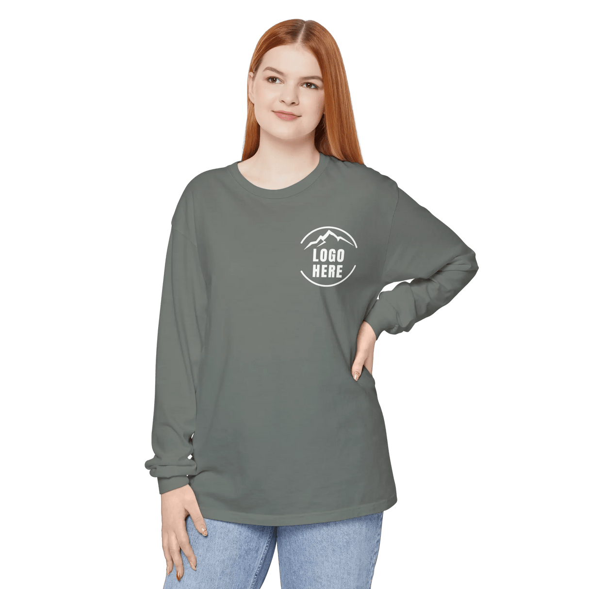 Custom Women's Comfort Colors Printed Garment - Dyed Long Sleeve T-Shirt - Arklavo