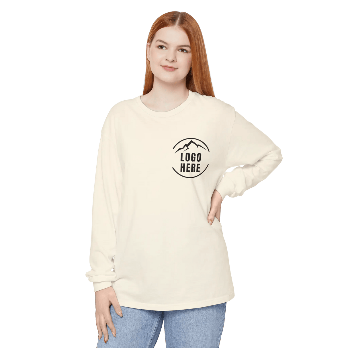 Custom Women's Comfort Colors Printed Garment - Dyed Long Sleeve T-Shirt - Arklavo