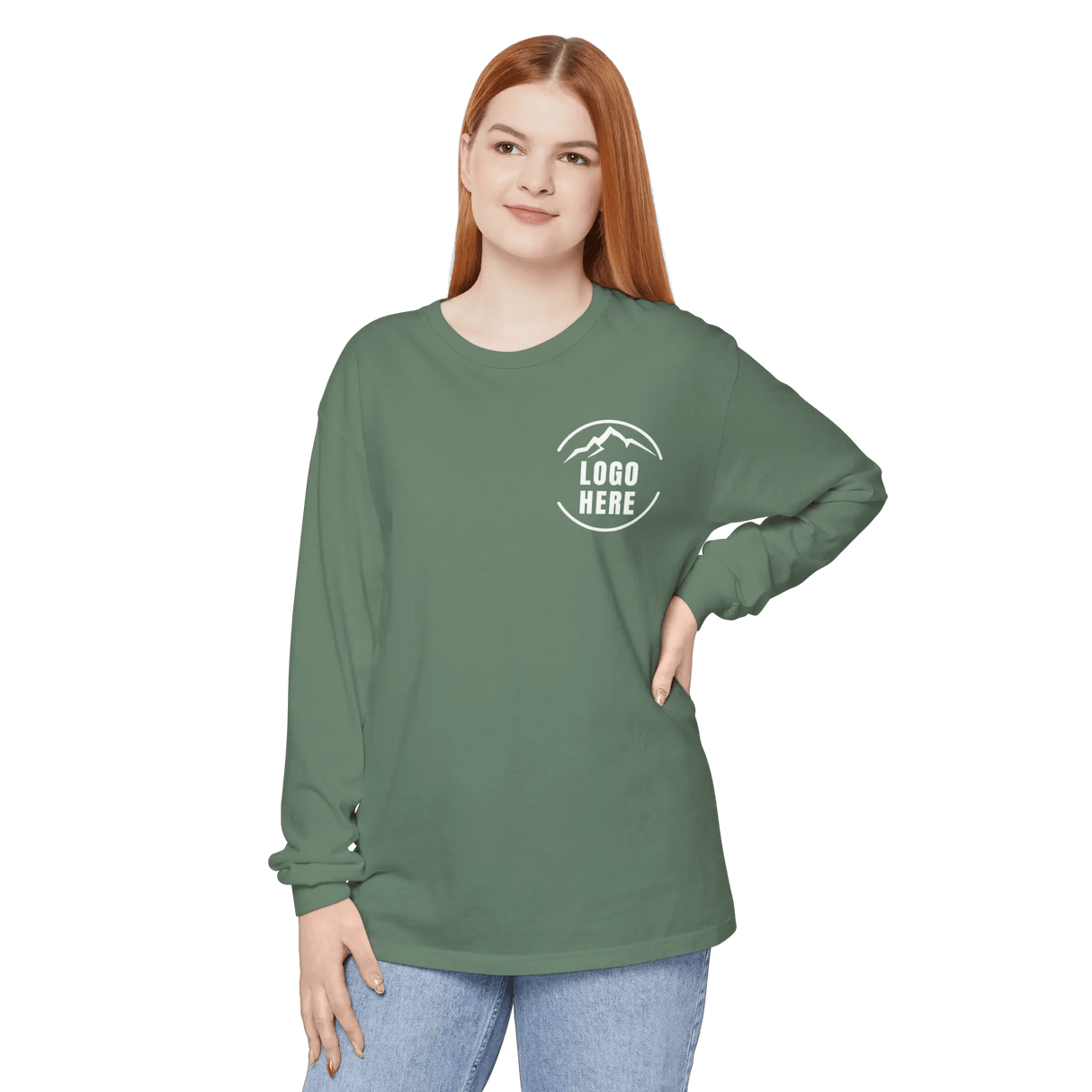 Custom Women's Comfort Colors Printed Garment - Dyed Long Sleeve T-Shirt - Arklavo