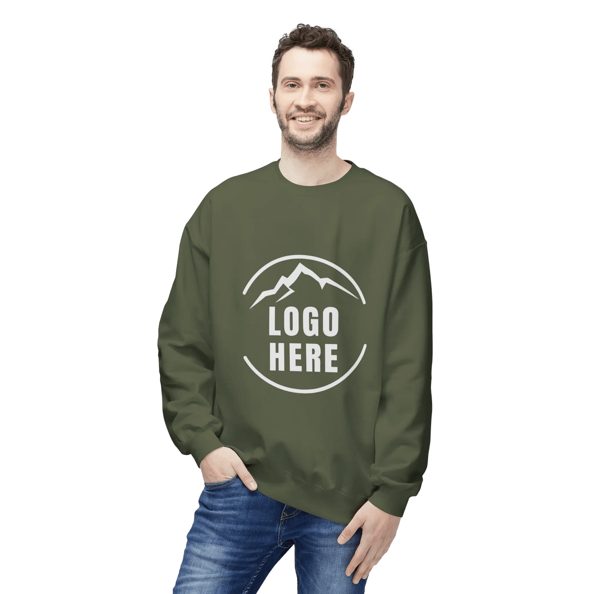 Custom Men's Gildan Printed Ringspun Crewneck Sweatshirt - Arklavo