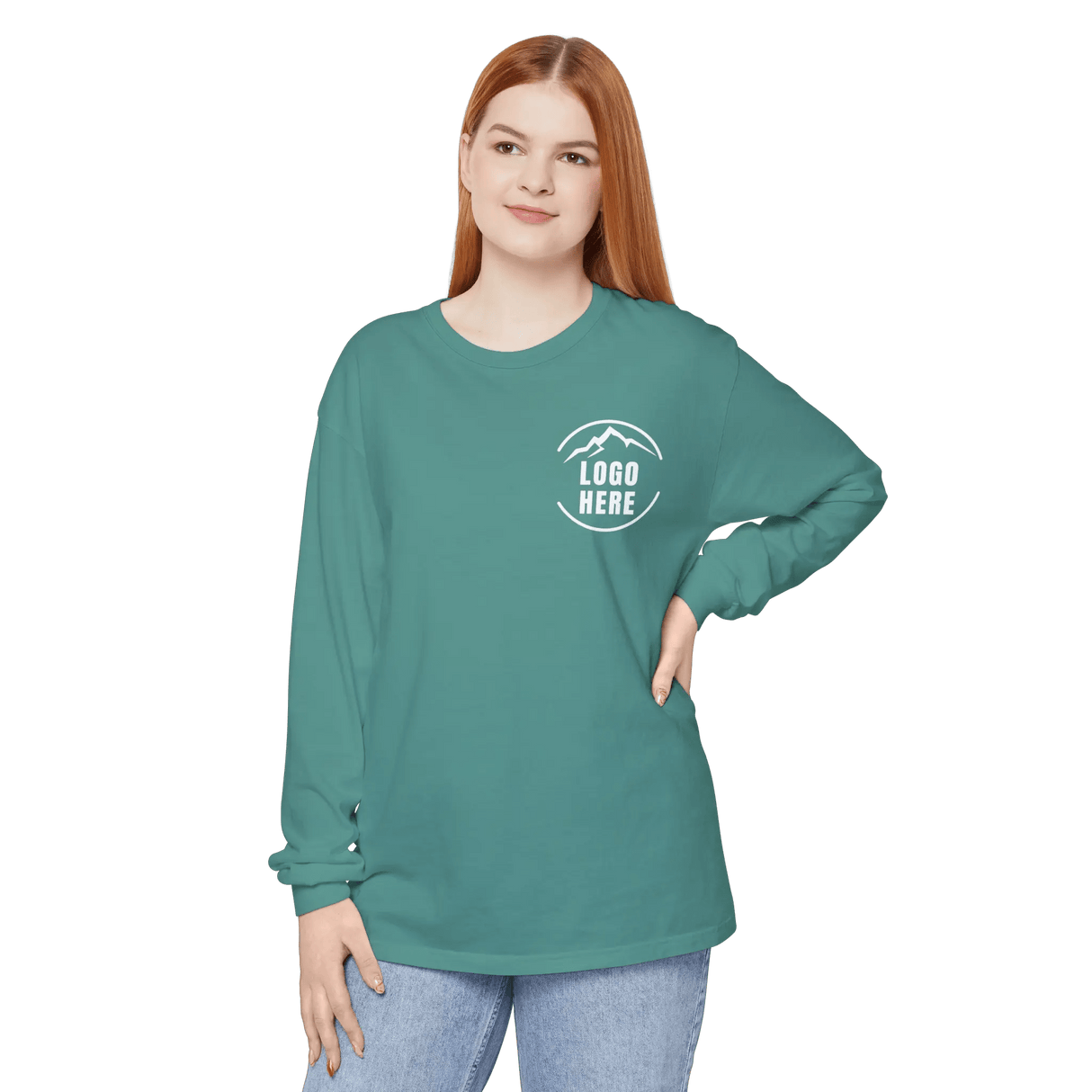 Custom Women's Comfort Colors Printed Garment - Dyed Long Sleeve T-Shirt - Arklavo