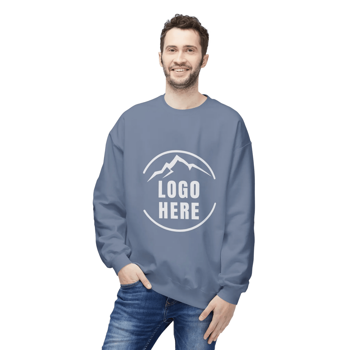 Custom Men's Gildan Printed Ringspun Crewneck Sweatshirt - Arklavo