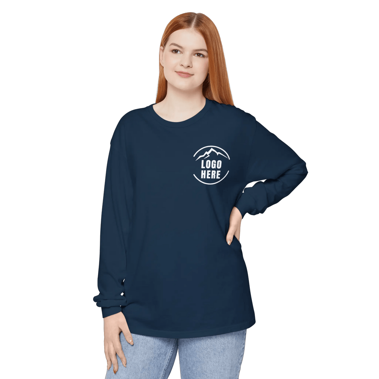 Custom Women's Comfort Colors Printed Garment - Dyed Long Sleeve T-Shirt - Arklavo