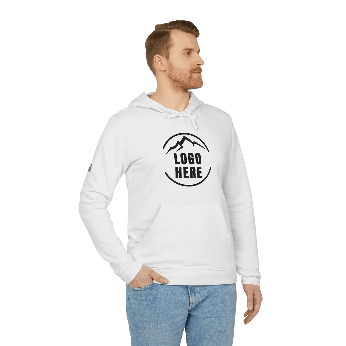 Custom Men's adidas Printed Pullover Hoodie - Arklavo