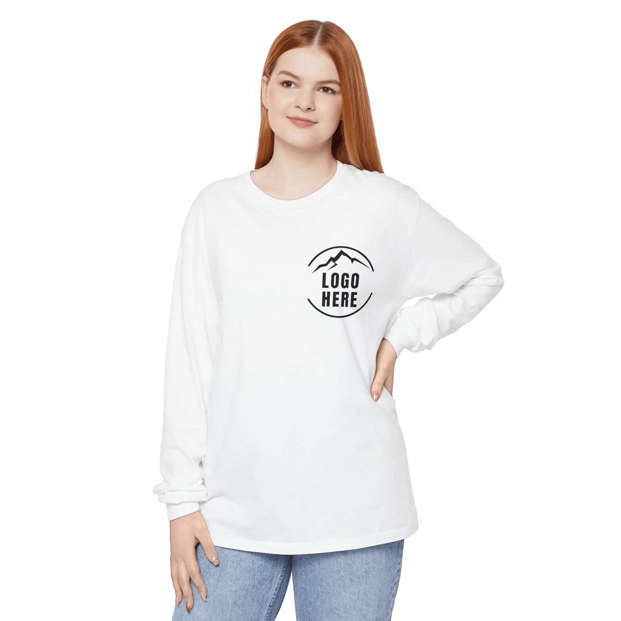 Custom Women's Comfort Colors Printed Garment - Dyed Long Sleeve T-Shirt - Arklavo