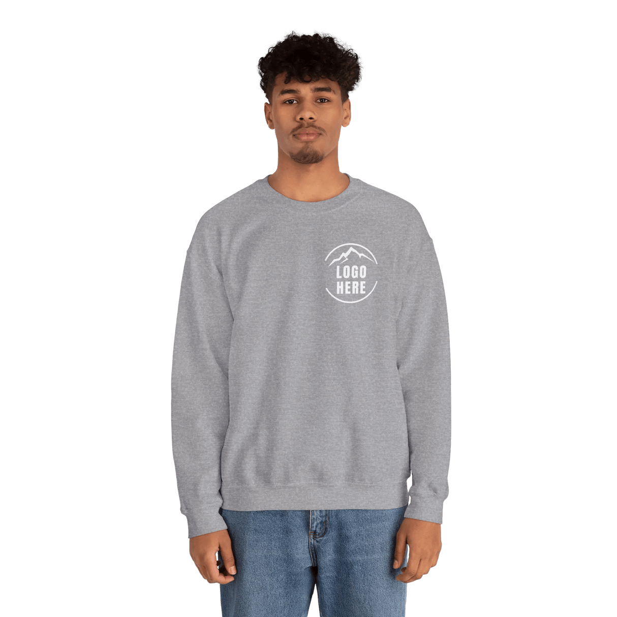 Custom Men's Gildan Printed Cotton Blend Crewneck Sweatshirt - Arklavo
