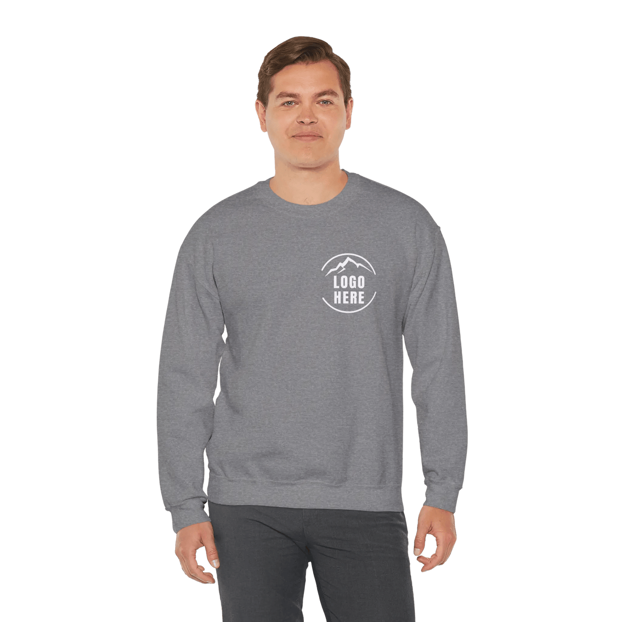 Custom Men's Gildan Printed Cotton Blend Crewneck Sweatshirt - Arklavo