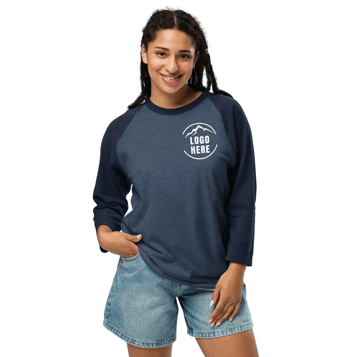 Custom Women's Tultex Printed Raglan Baseball Shirt - Arklavo