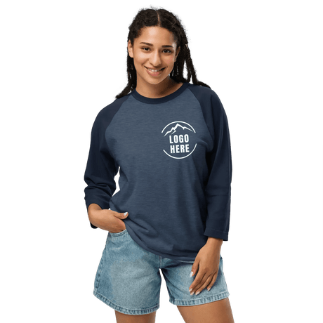 Custom Women's Tultex Embroidered Raglan Baseball Shirt - Arklavo