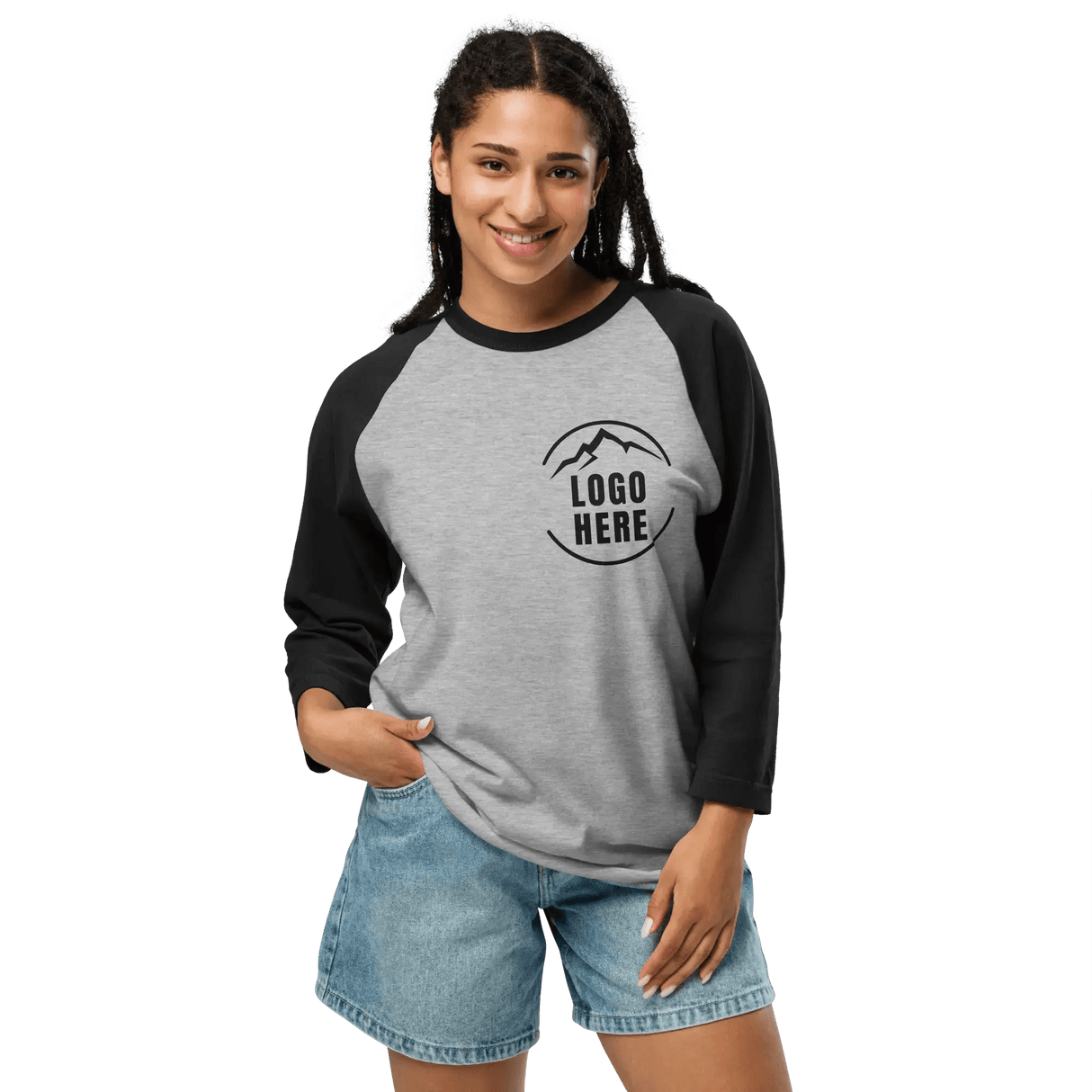 Custom Women's Tultex Embroidered Raglan Baseball Shirt - Arklavo
