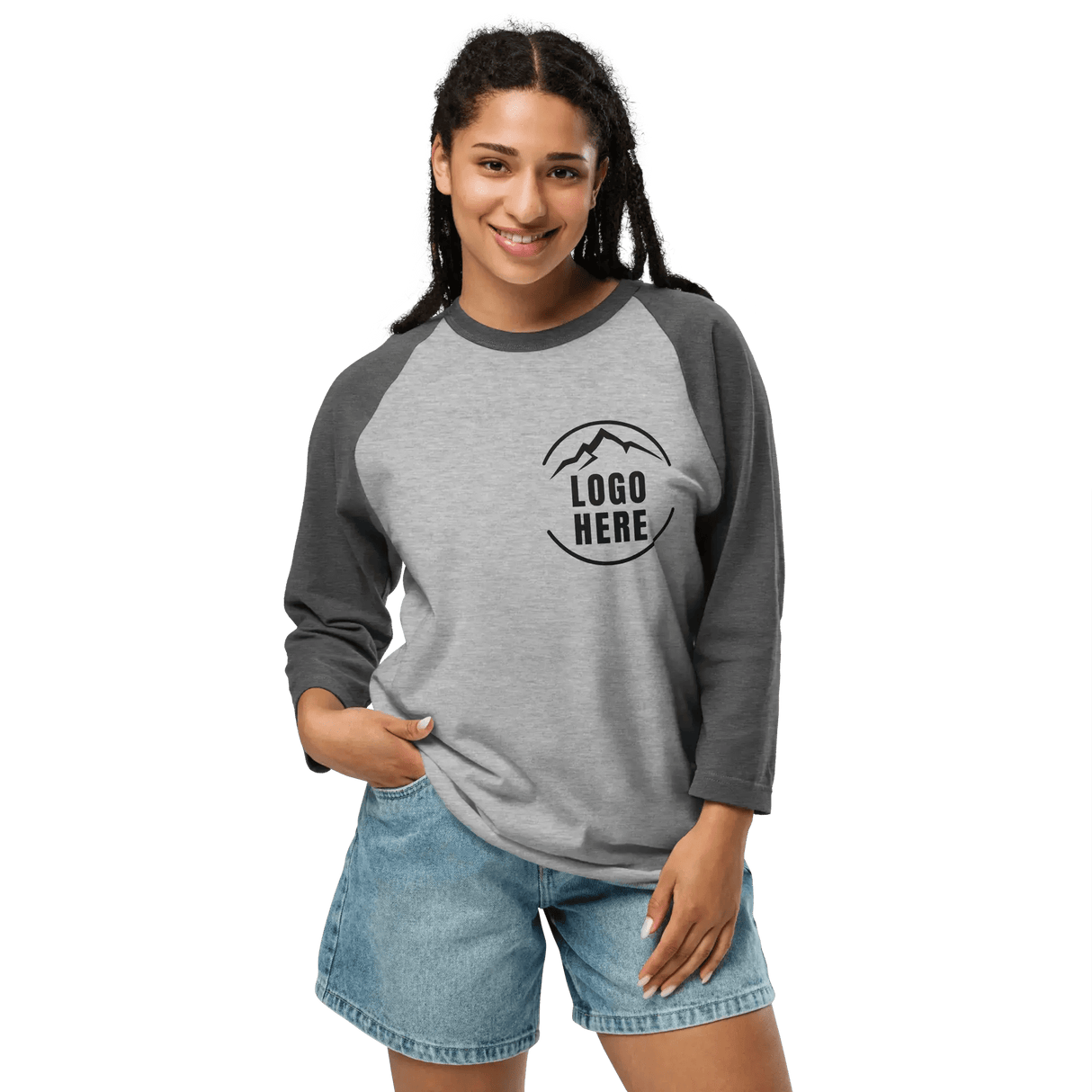Custom Women's Tultex Embroidered Raglan Baseball Shirt - Arklavo