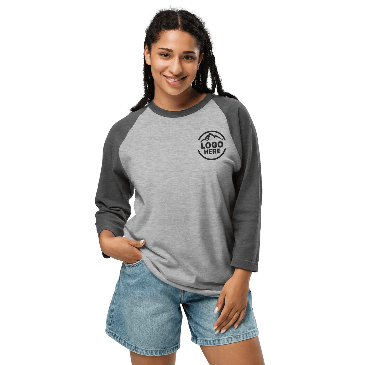 Custom Women's Tultex Embroidered Raglan Baseball Shirt - Arklavo