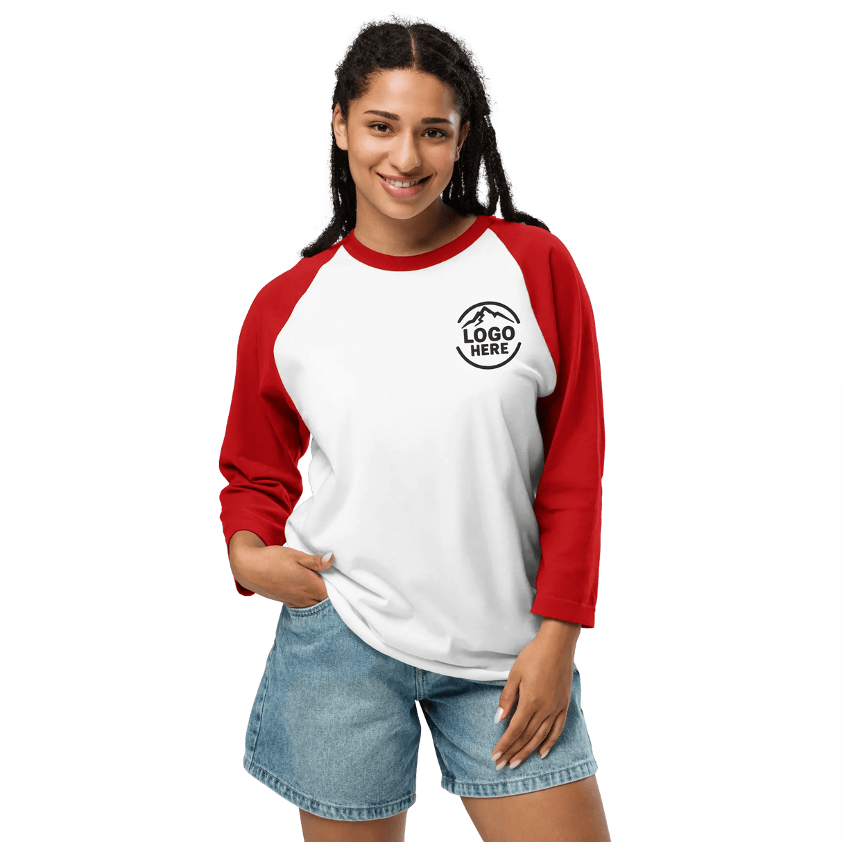 Custom Women's Tultex Embroidered Raglan Baseball Shirt - Arklavo