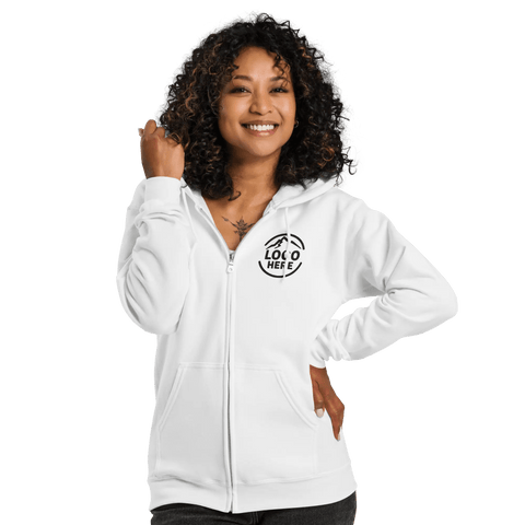 Custom Women's Gildan Embroidered Heavyweight Zip Hoodie - Arklavo