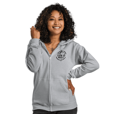 Custom Women's Gildan Embroidered Heavyweight Zip Hoodie - Arklavo