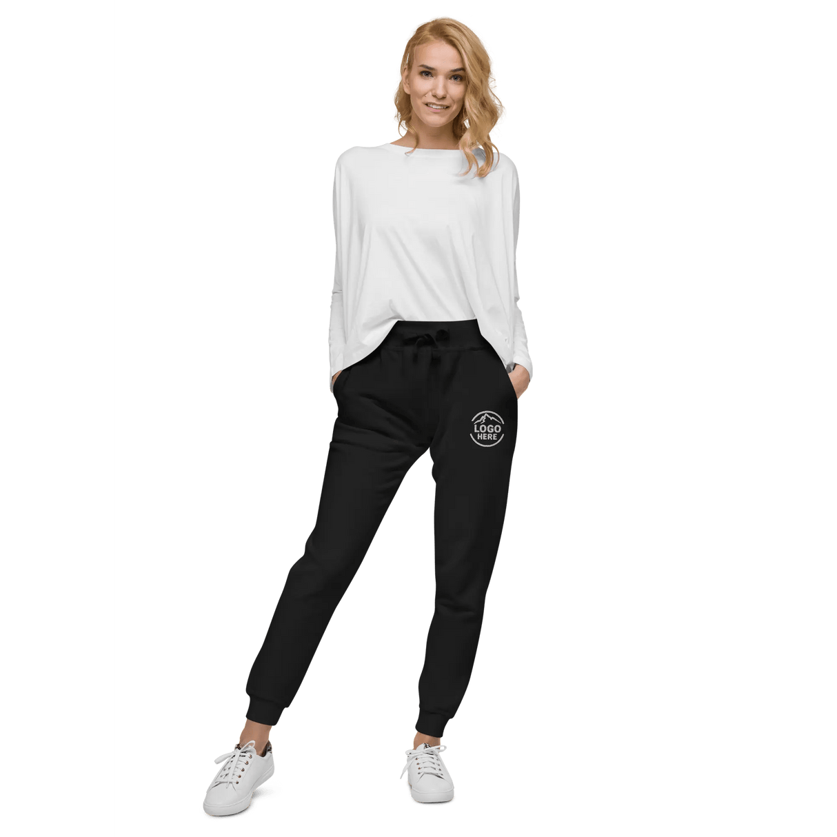 Custom Women's Cotton Heritage Embroidered Joggers - Arklavo