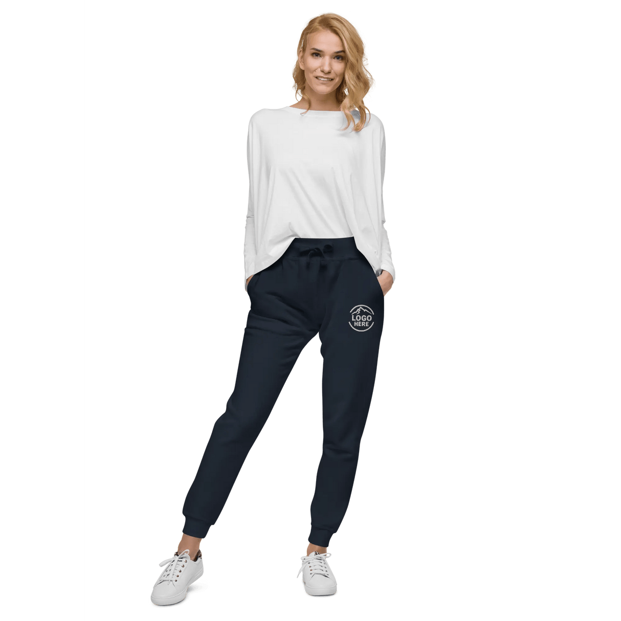 Custom Women's Cotton Heritage Embroidered Joggers - Arklavo