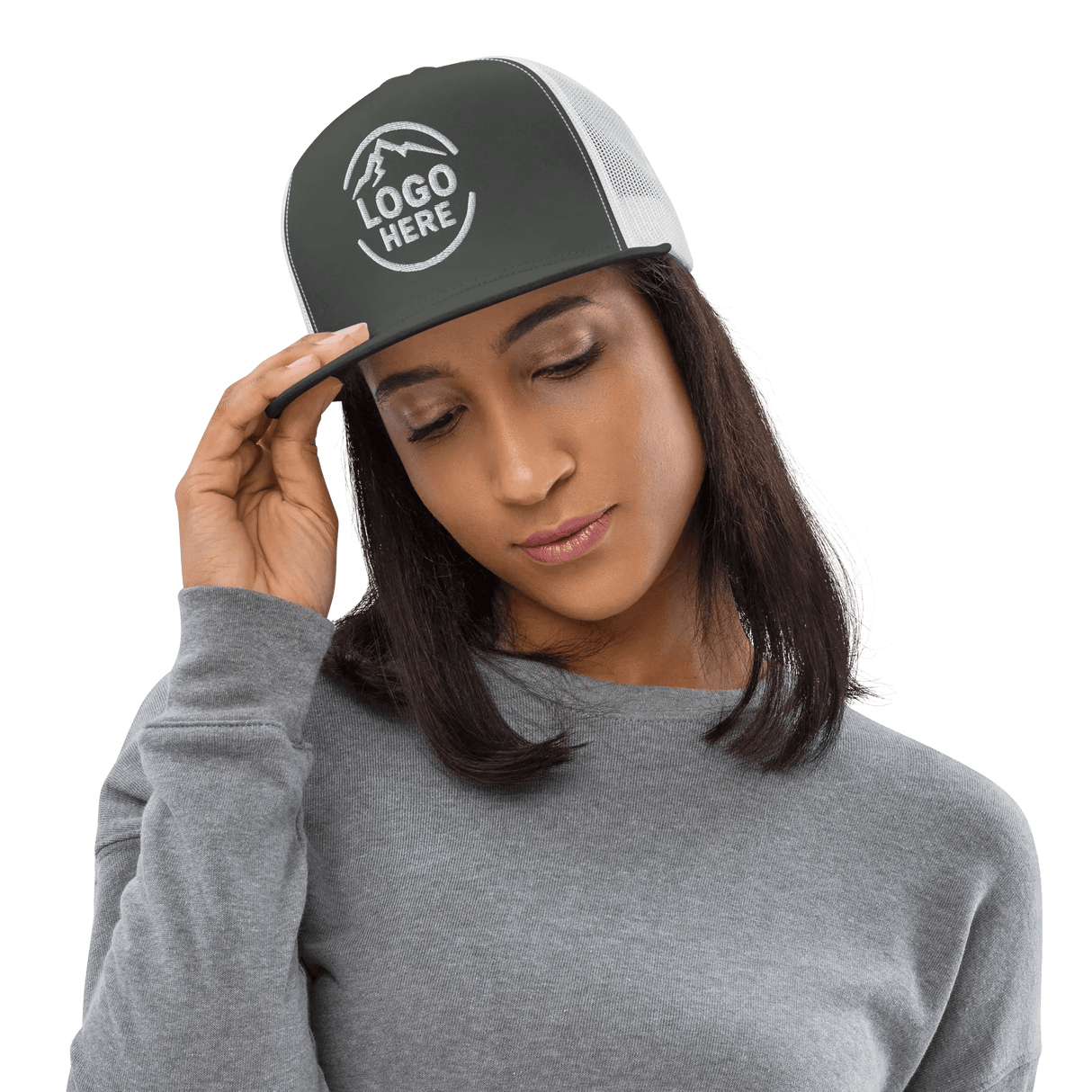 Custom Women's Yupoong Embroidered Five - Panel Trucker Hat - Arklavo