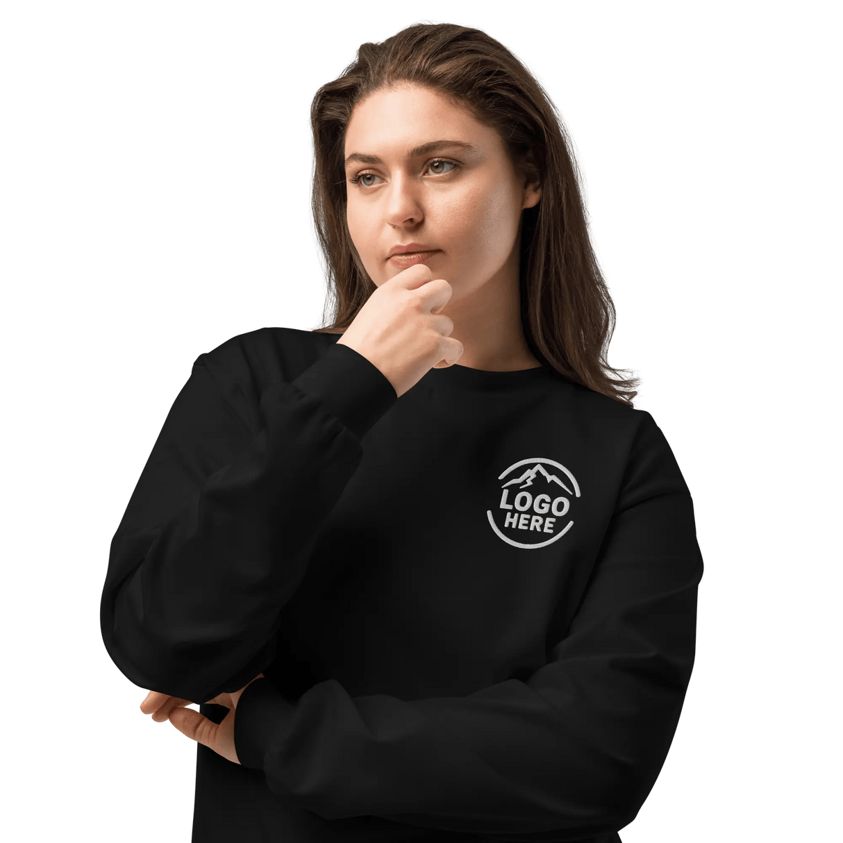Custom Women's AS Colour Embroidered Heavyweight Long Sleeve T-Shirt - Arklavo